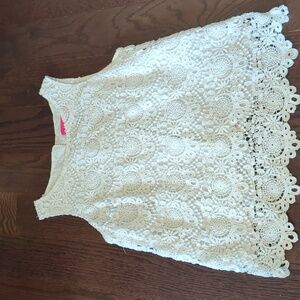 Lilly Pulitzer white crochet lace tank top